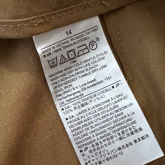 NWT Banana Republic Factory High Rise Wide Leg Pleated Pants 14 Lyocell Tencel - Picture 4 of 8